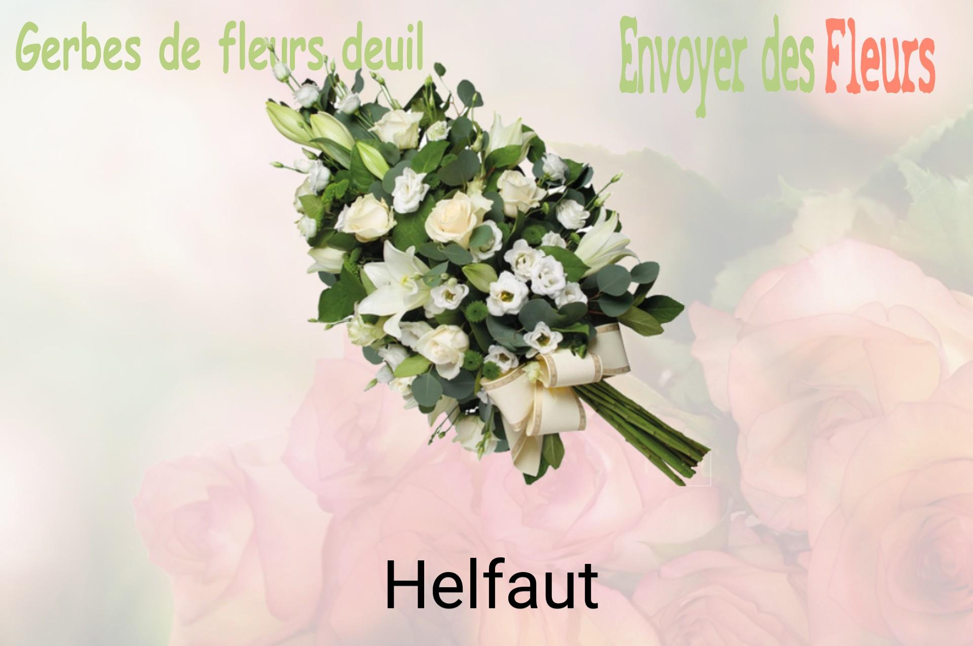 Gerbe de fleurs de deuil livrée à Helfaut